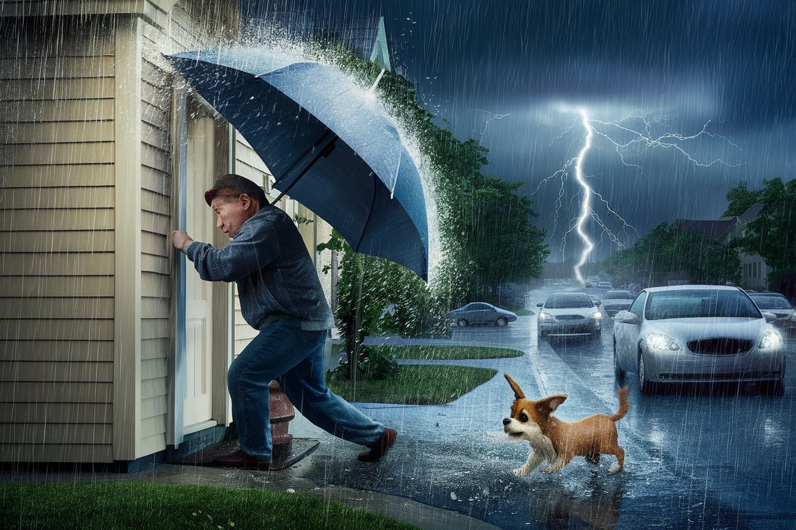 how to protect walls from dog during strom